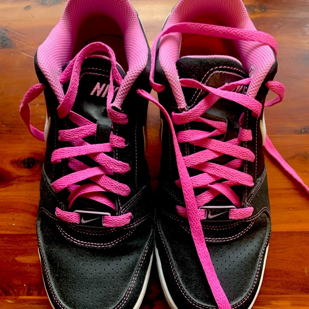 Black and Pink Nike Air Force 1s